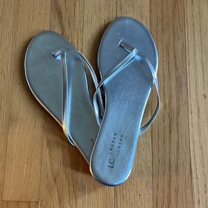 Silver Flip Flops